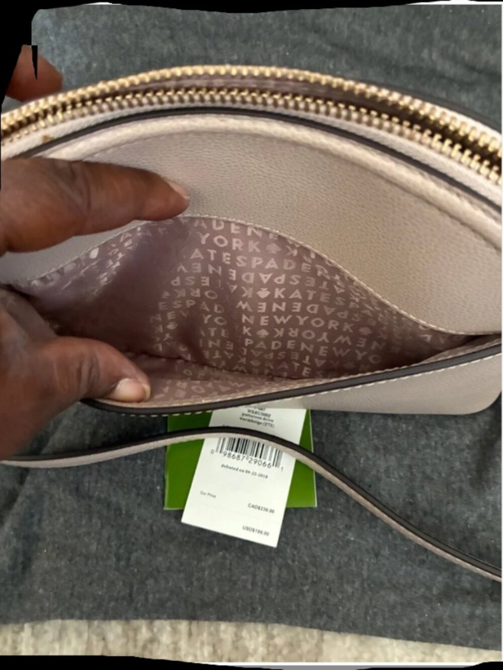 Kate Spade Pebbled Leather Blush Crossbody Bag – NWT – Elegant, Feminine, Everyd - Picture 6 of 7